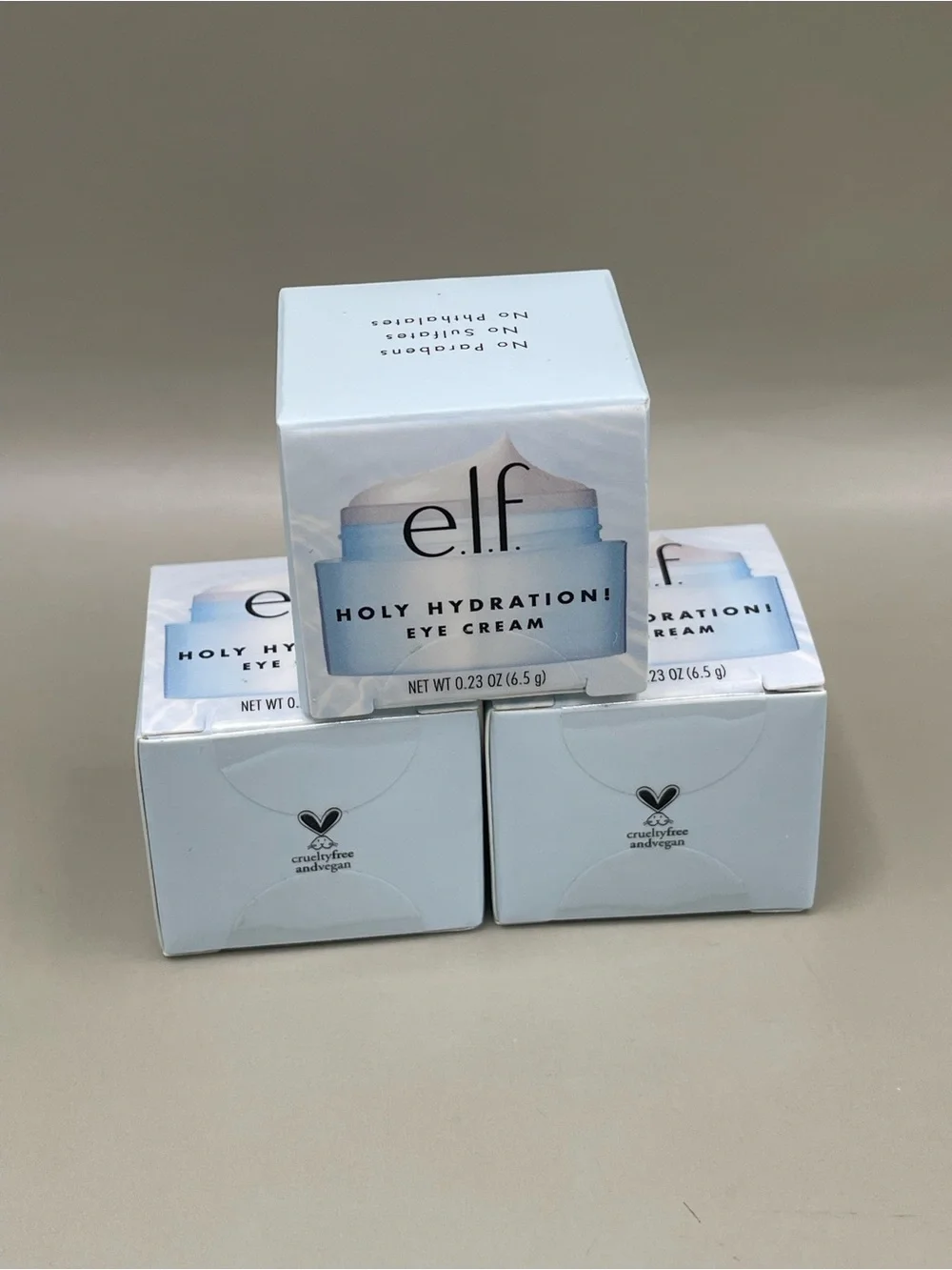 e.l.f. Holy Hydration Vegan 0.23oz 6.5g Eye Cream MINIS Lot Of 3